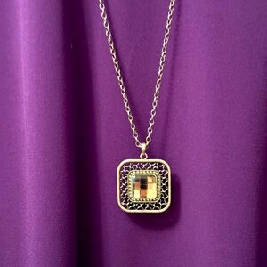 Lia Sophia Square Pendant Necklace